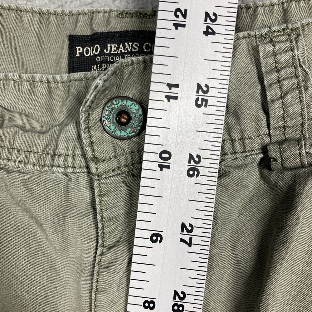 Polo Shorts Mens 34 Olive Green Cargo 12 in Inseam Military Surplus Gorpcore - Picture 6 of 16